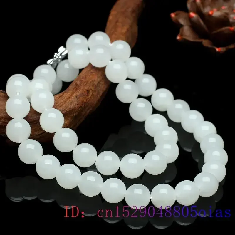 Cocktail Shaker Set - White Jade Beaded Necklace Beads Natural